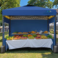 10X10 Pop Up Canopy Tent with 3 Sidewalls,Easy Up Canopy,Commercial Instant Shelter,Heavy Duty One Person Set Up Event Tent,Blue