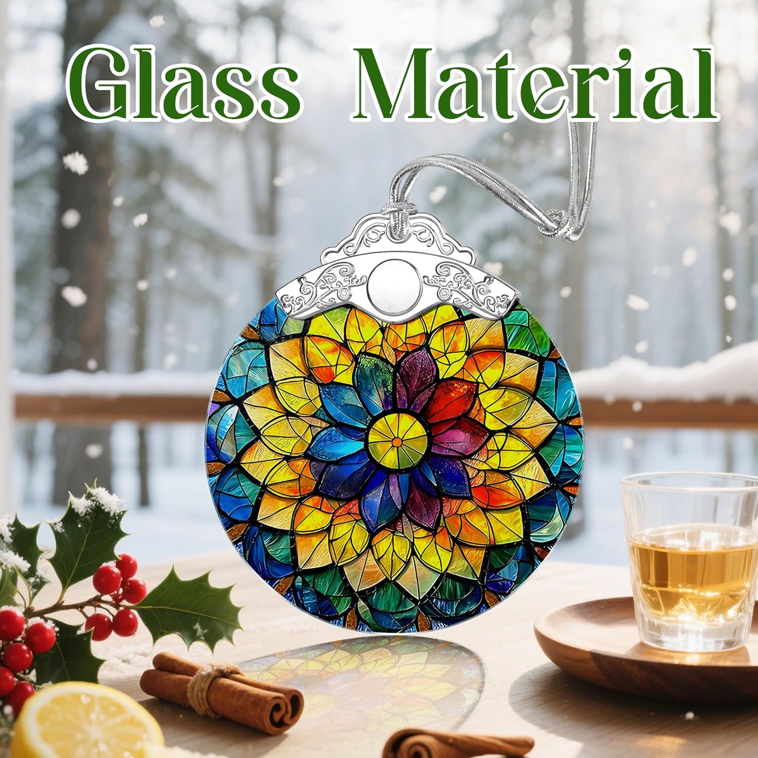 Rainbow Mandala Christmas Ornaments: Christmas Tree Ornaments, Holiday Decor, Stocking Stuffers, Gift Ideas, Xmas Gifts & Spiritual Gifts for Her