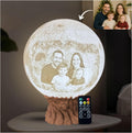Personalized Christmas Moon Lamp with Custom Photo & Text – Moon Light for Holidays, Christmas Decor, Stocking Stuffers & Family Keepsakes | Christmas Gift for Family, Couples, Kids & Friends