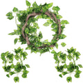 4 Pcs Reptile Vines, Flexible Bendable Jungle Climbing Vine Terrarium, Fake Plants for Reptiles, Artificial Leaves Terrarium Tank Pet Habitat Decor for Bearded Dragons, Lizard, Snake, Gecko
