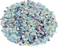 SUNYIK Fluorite Tumbled Chips Stone Crushed Crystal Quartz Pieces Irregular Shaped Stones 1pound(about 460 gram)