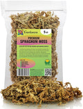 Premium New Zealand Sphagnum Moss by Gardenera - Organic Hand Mixed Long Fibered Sphagnum Moss Orchid - 5 Quart