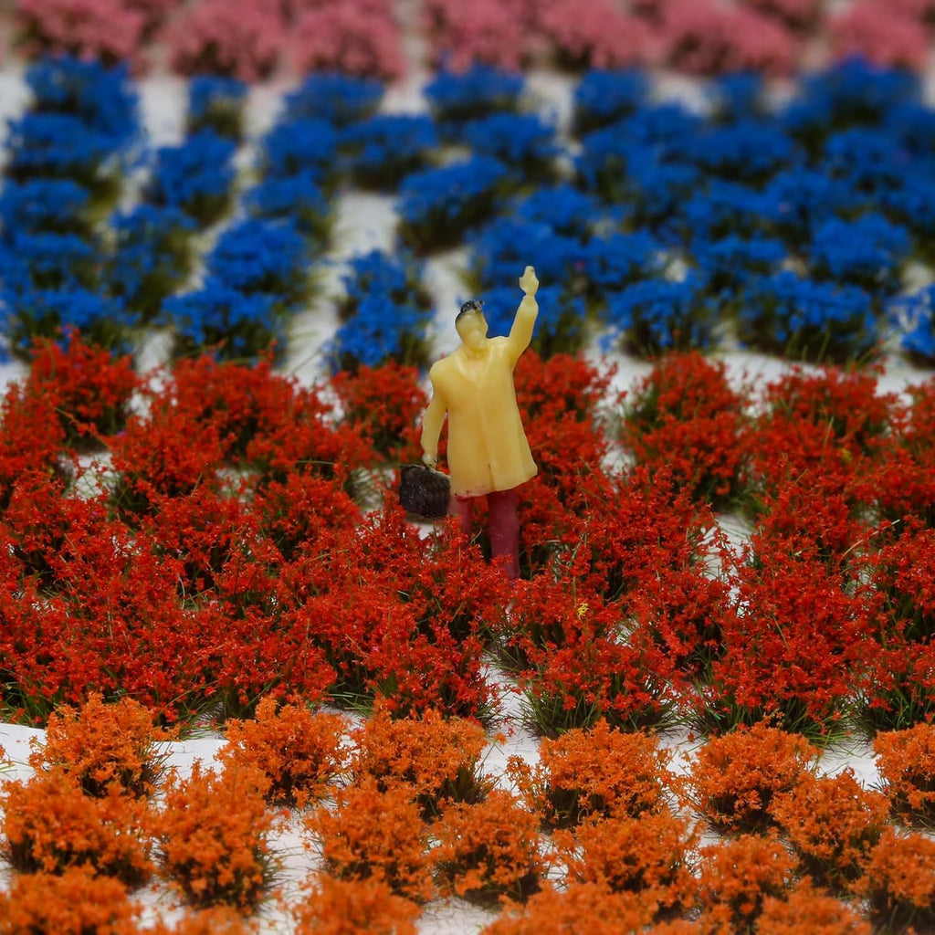 53-pcs 5mm Tall Diorama-Flowers-Grass Irregular Flower Clusters-Sky Blue Static-Grass for Model-Train-Scener Wargaming-Terrain ，Dioramas & DIY Crafts
