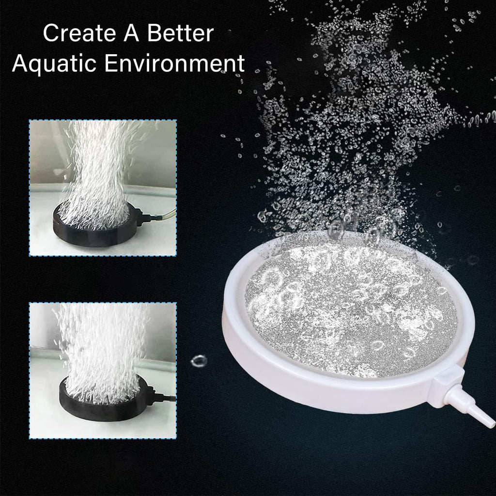 Air Stone Bubble Diffuser Ball - for Aquarium Air Pump and Fish Tanks, Gray, Pack of 10pcs
