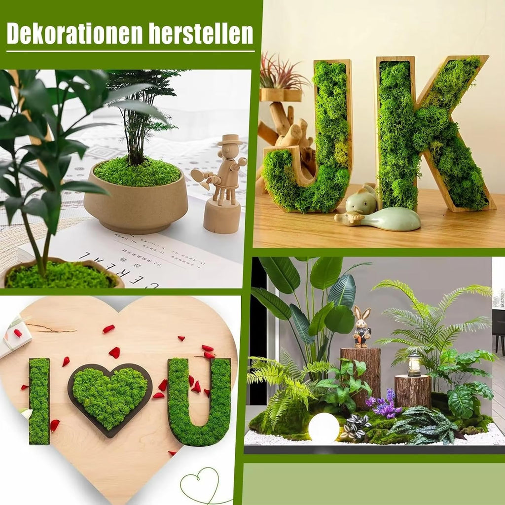 7.05 OZ Fake Moss for Potted Plants, Artificial Green Moss Decor for DIY Table Centerpieces, Gardening, Floral Wedding Decoration, Preserved Mos for Crafts (200g)