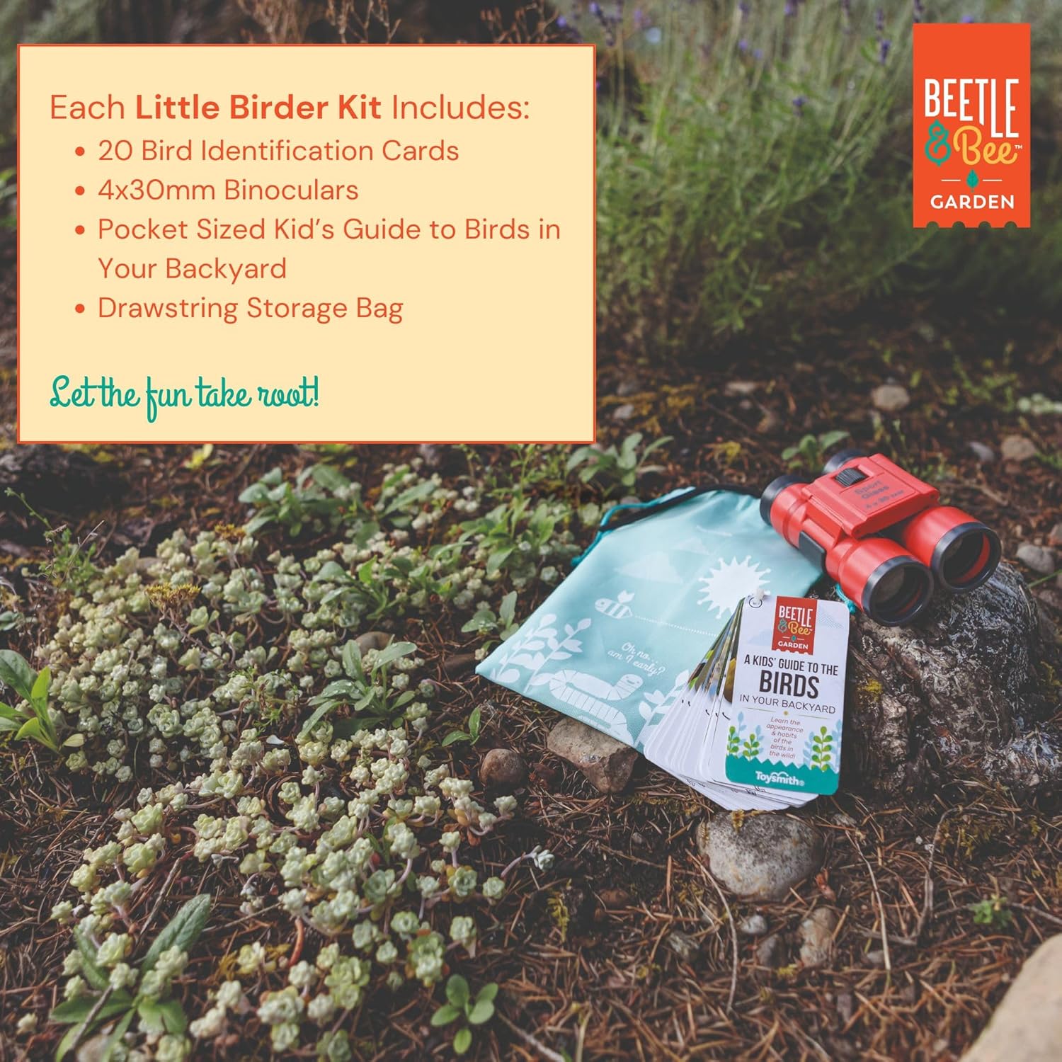 Beetle & Bee, Little Birder Set, Kids Backyard Bird Watching Set, FSC Certified, for Boys & Girls Age 5+