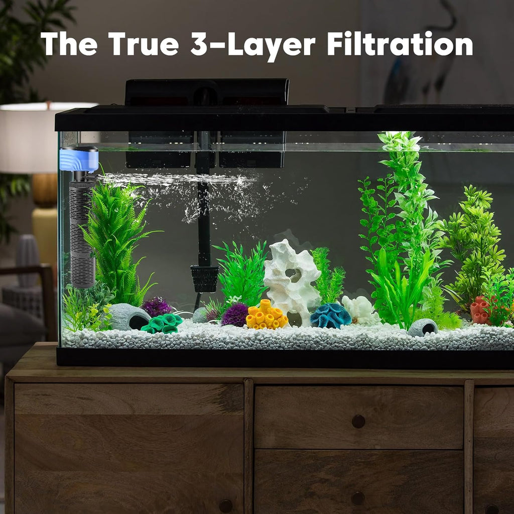 660GPH Aquarium Filter for 100-300 Gallon Fish Tank | Submersible Water Pump | Quiet Whisper Operation | Freshwater & Saltwater Aquariums
