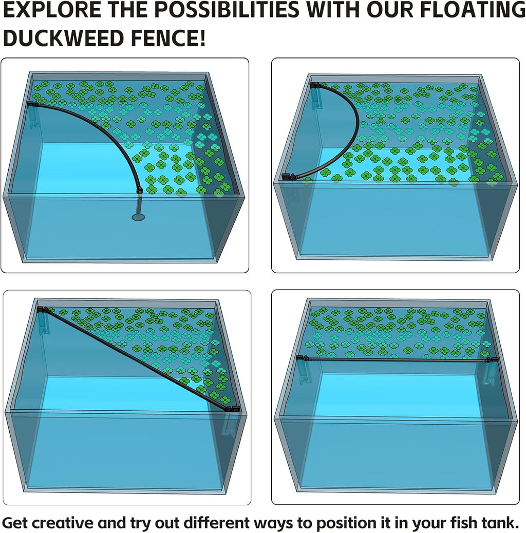 Aquarium Floating Plant Corral, Intercepting Floating Plants from Filters and Heaters, Adjustable Height with Water Level, Can Be Used to Framed and Frameless Aquariums. (Style 1)