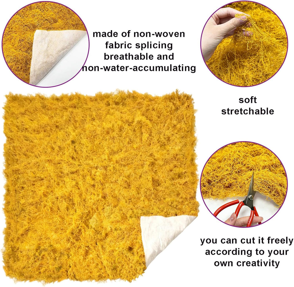 Artificial Moss Mat for Decoration Carpet Grass Wall, Natural Decorative for Plants Indoor with Base Fabric, Artificial Moss Mat Suitable for DIY (39.37 * 39.37 inch/1 * 1 m)
