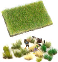 Warmtree Hand Torn Model Grass Tufts for Miniature Scenery Applicable for N & HO Scale for Train Layouts, Diorama Supplies, and Architectural Models(Army Green)