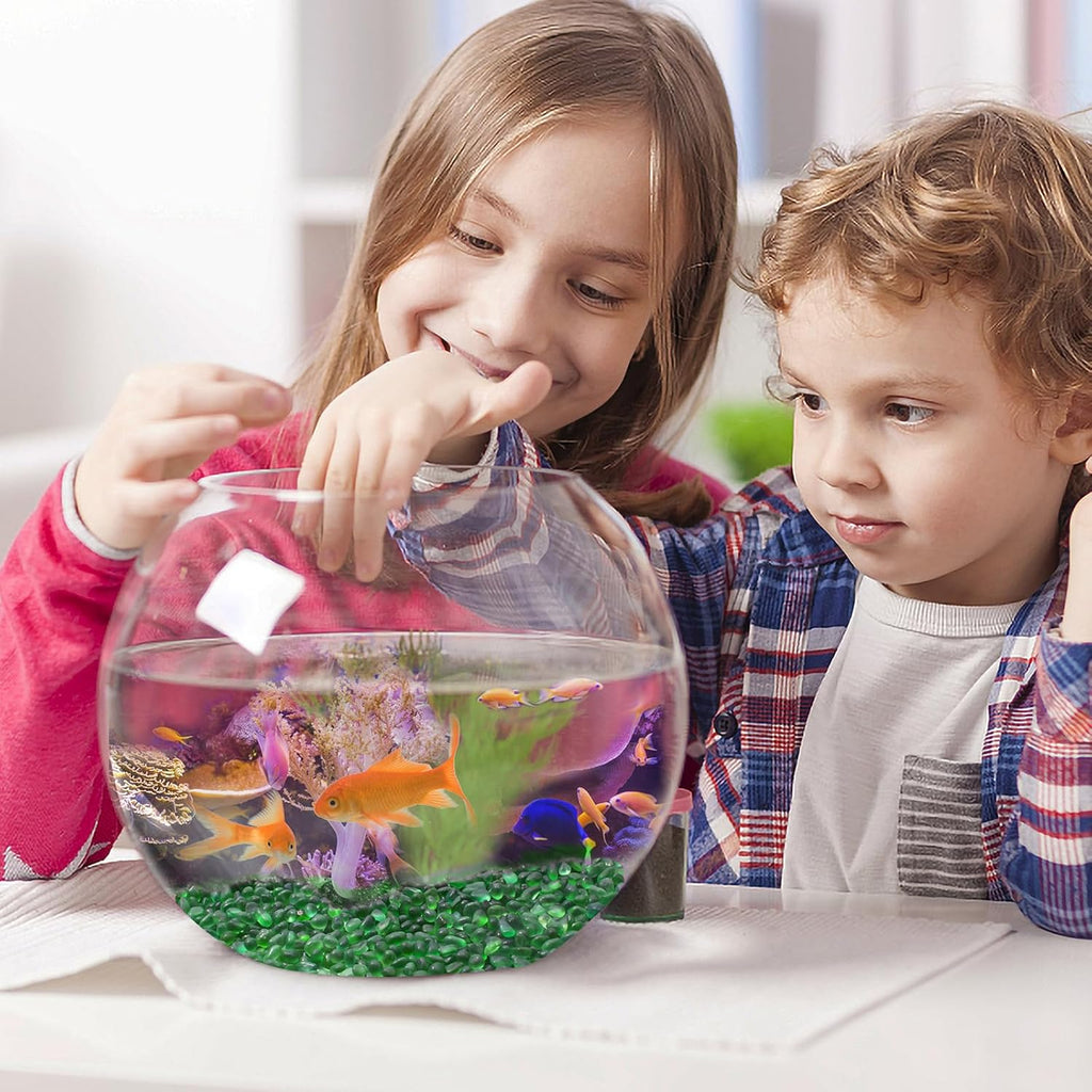 Keedolla 0.9 Lb Green Fish Tank Gravel Aquarium Frosted Glass Rocks, 6-9mm Mini Fish Tank Pebbles Stones Marbles for Vase Fillers, DIY Crafts and Succulent Plants Decor
