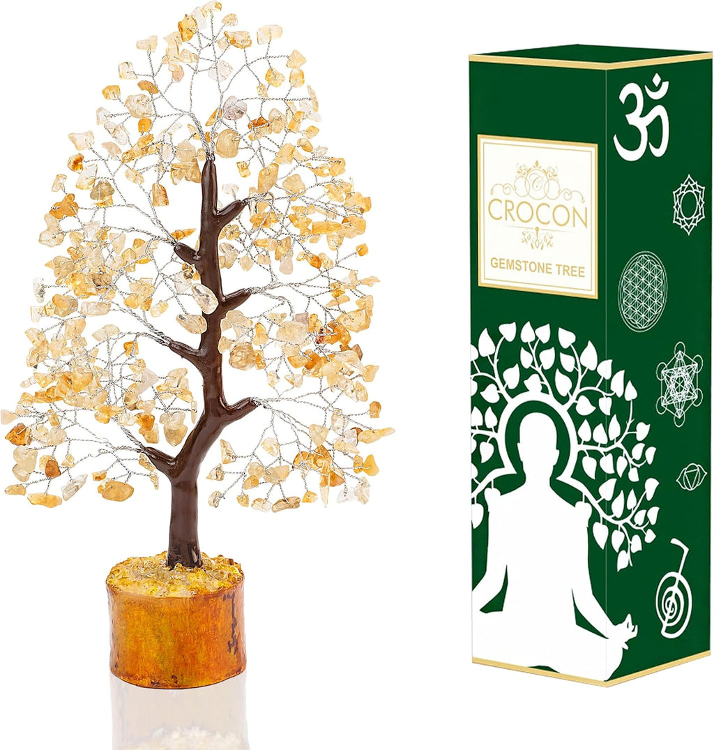 Citrine Chakra Tree of Life, Handmade Gemstone Tree, Crystal Tree of Life, Feng Shui Tree for Positive Energy, Artificial Tree, Crystal Decorations, Money Tree, Healing Crystals, Spiritual Gift