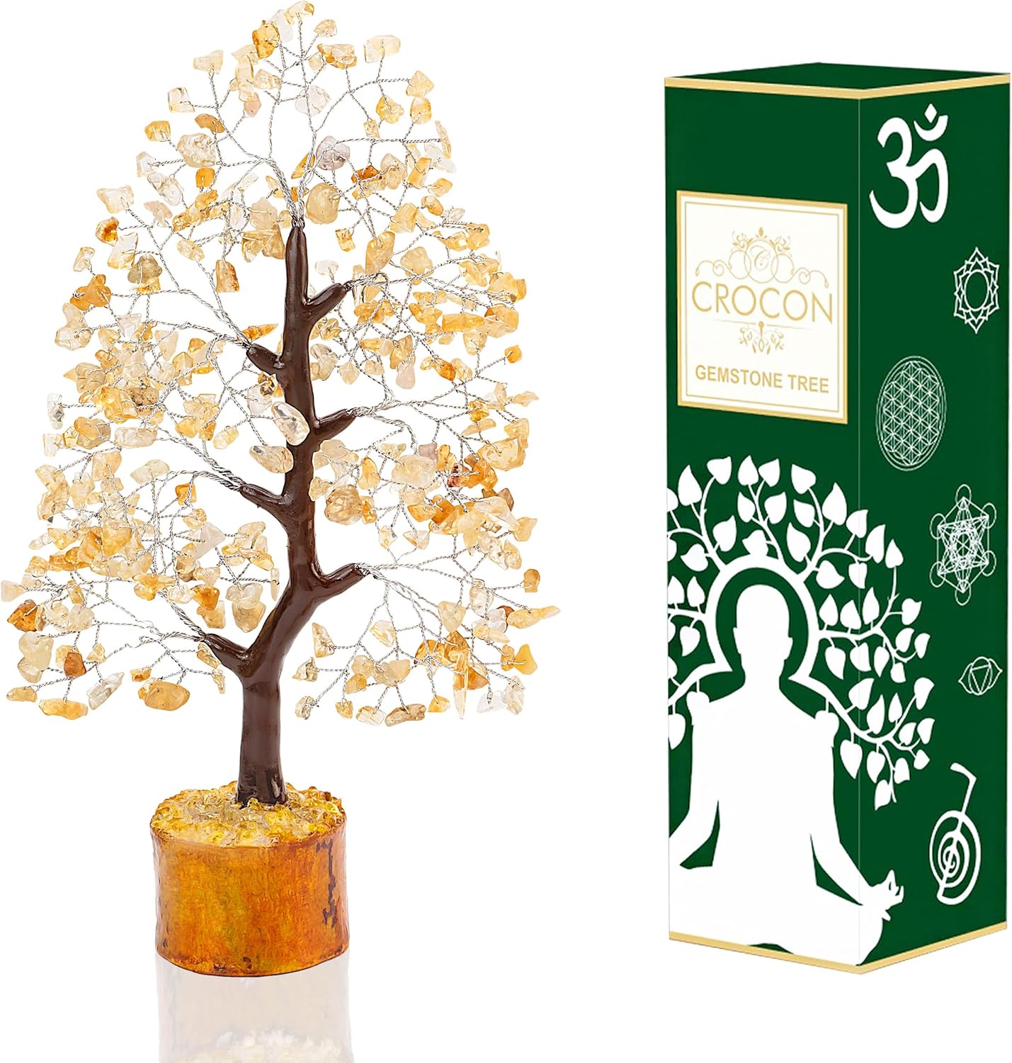 Citrine Chakra Tree of Life, Handmade Gemstone Tree, Crystal Tree of Life, Feng Shui Tree for Positive Energy, Artificial Tree, Crystal Decorations, Money Tree, Healing Crystals, Spiritual Gift