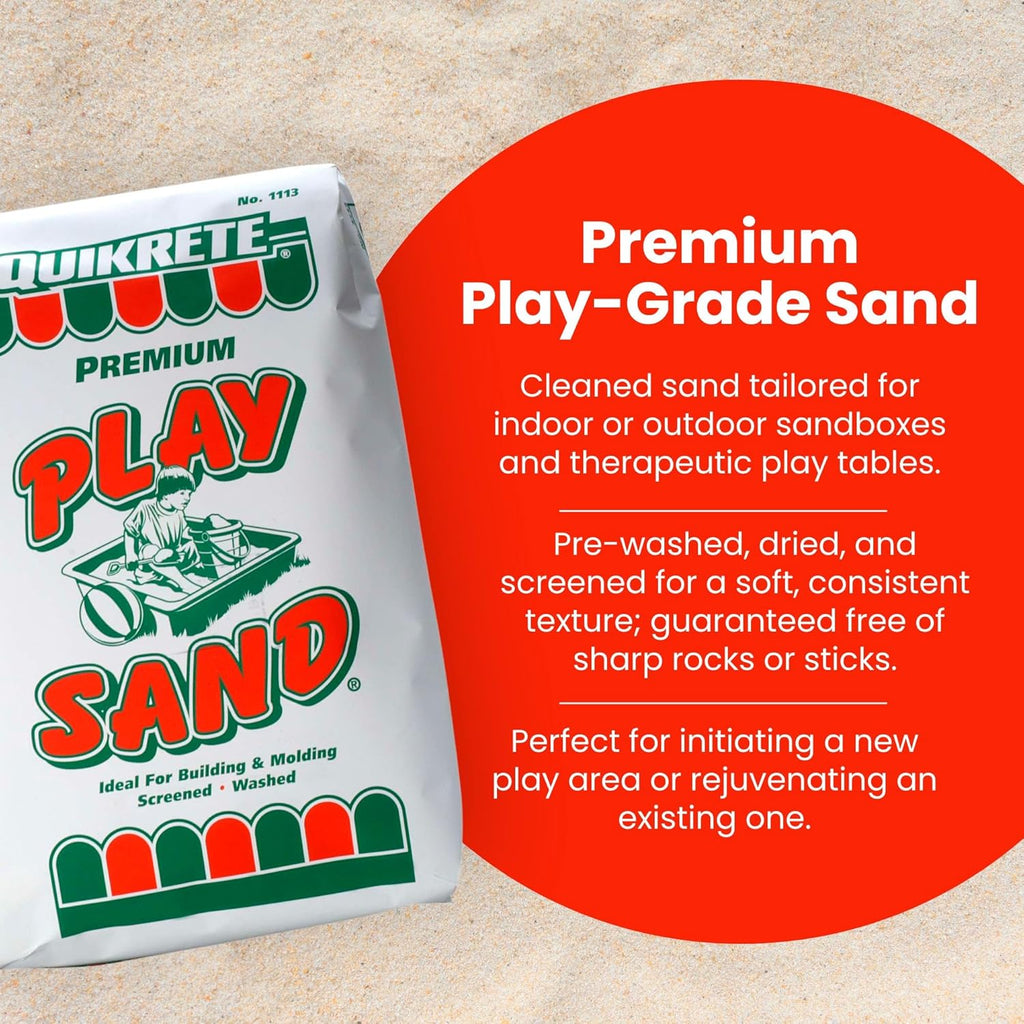 Washed Play Sand for Sandboxes, Landscaping, Litter Boxes, 19 Lb