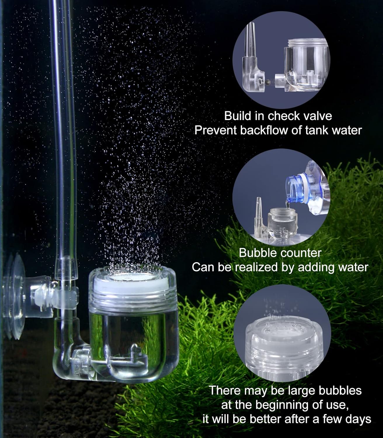 CO2 Kit for Aquarium - DIY System and Diffuser 2-in-1 Design G500-Blue