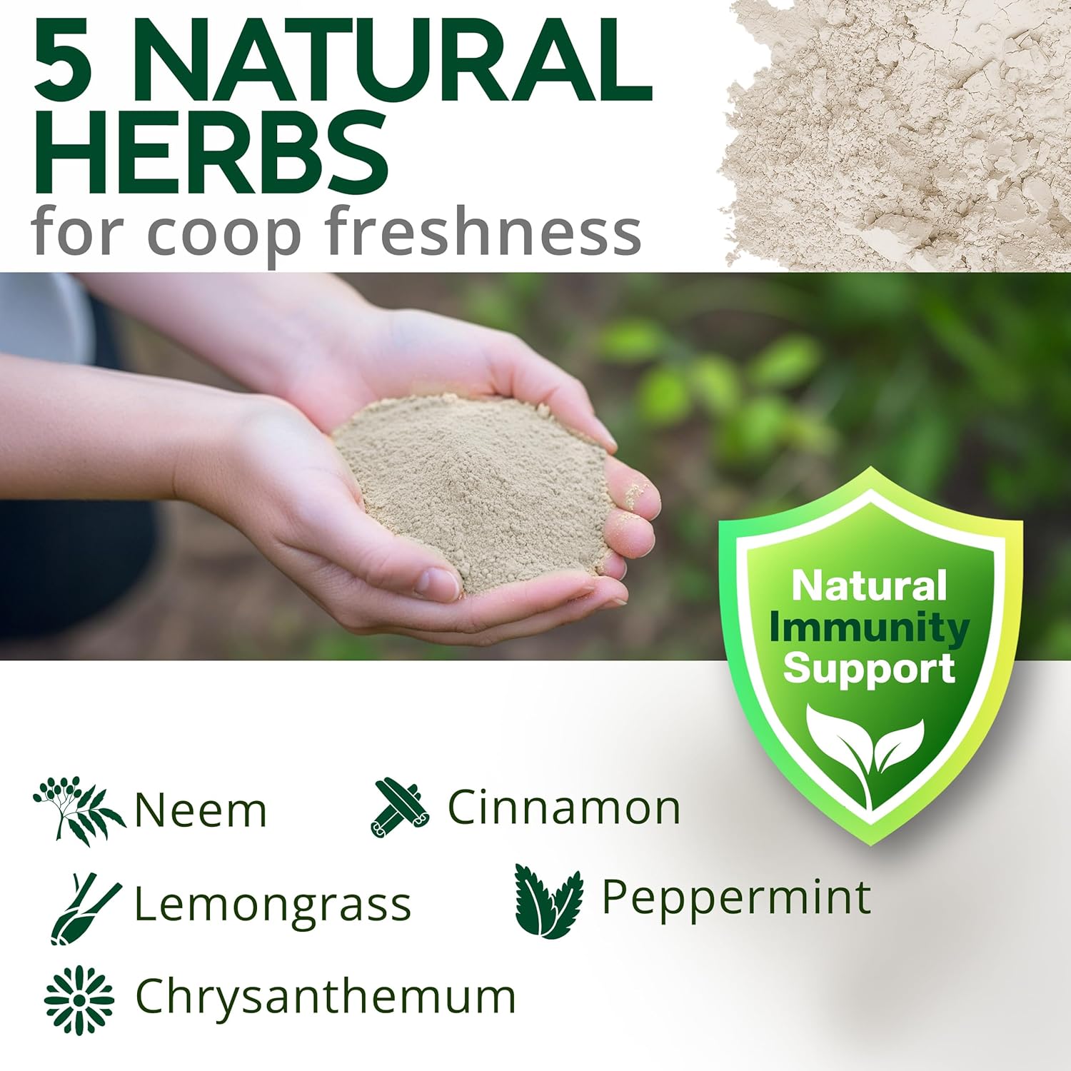 Dust Bath Herb Blend for Chickens - Keep Feathers Clean & Healthy - Food Grade, Natural Nesting Box Herbs for Bedding, Coop Floor, USA (12 oz)