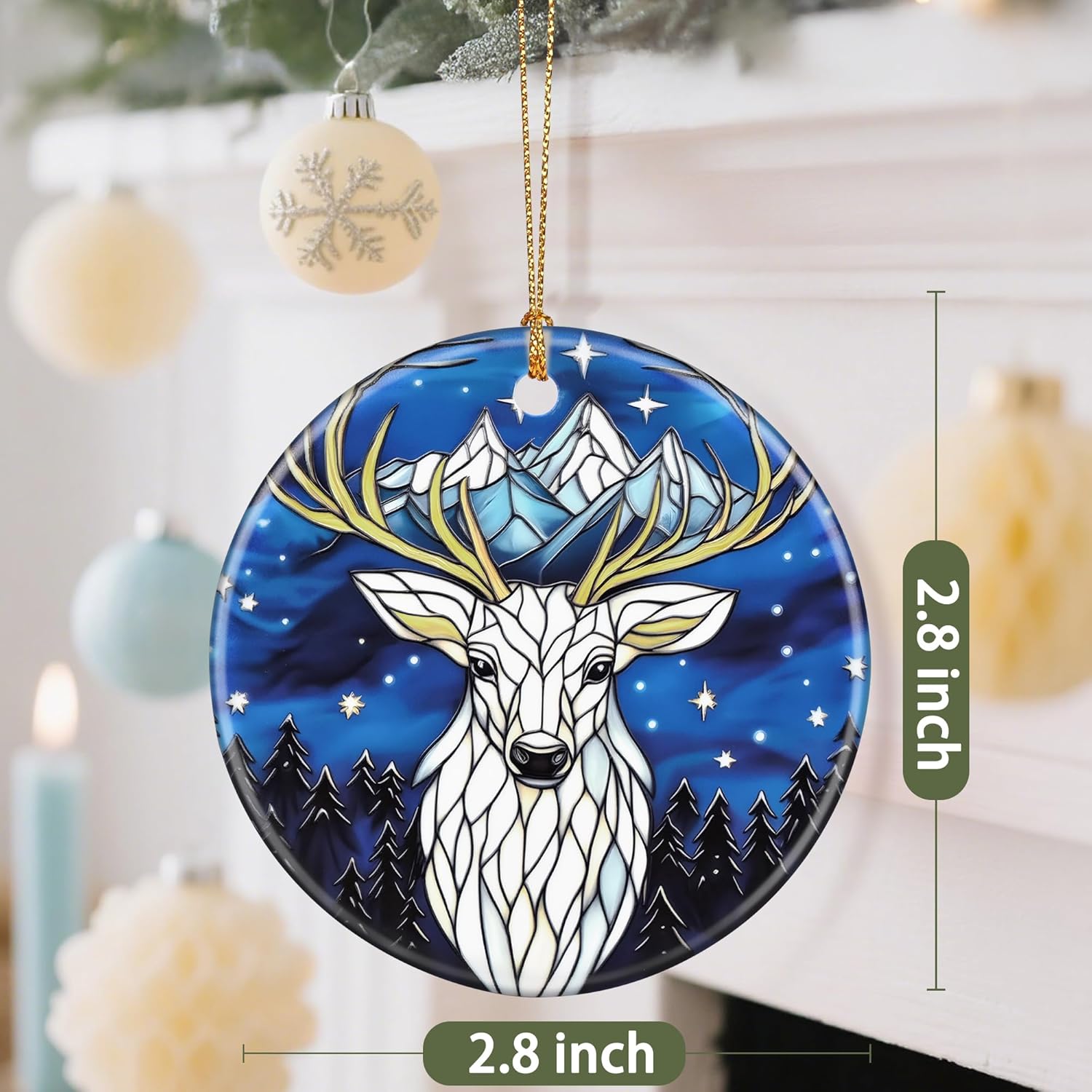 Deer Christmas Tree Decorations, Christmas Ornaments, Keepsake Ornaments, Holiday Decor, Xmas Gifts, Gifts for Deer Lovers & Animal Lovers