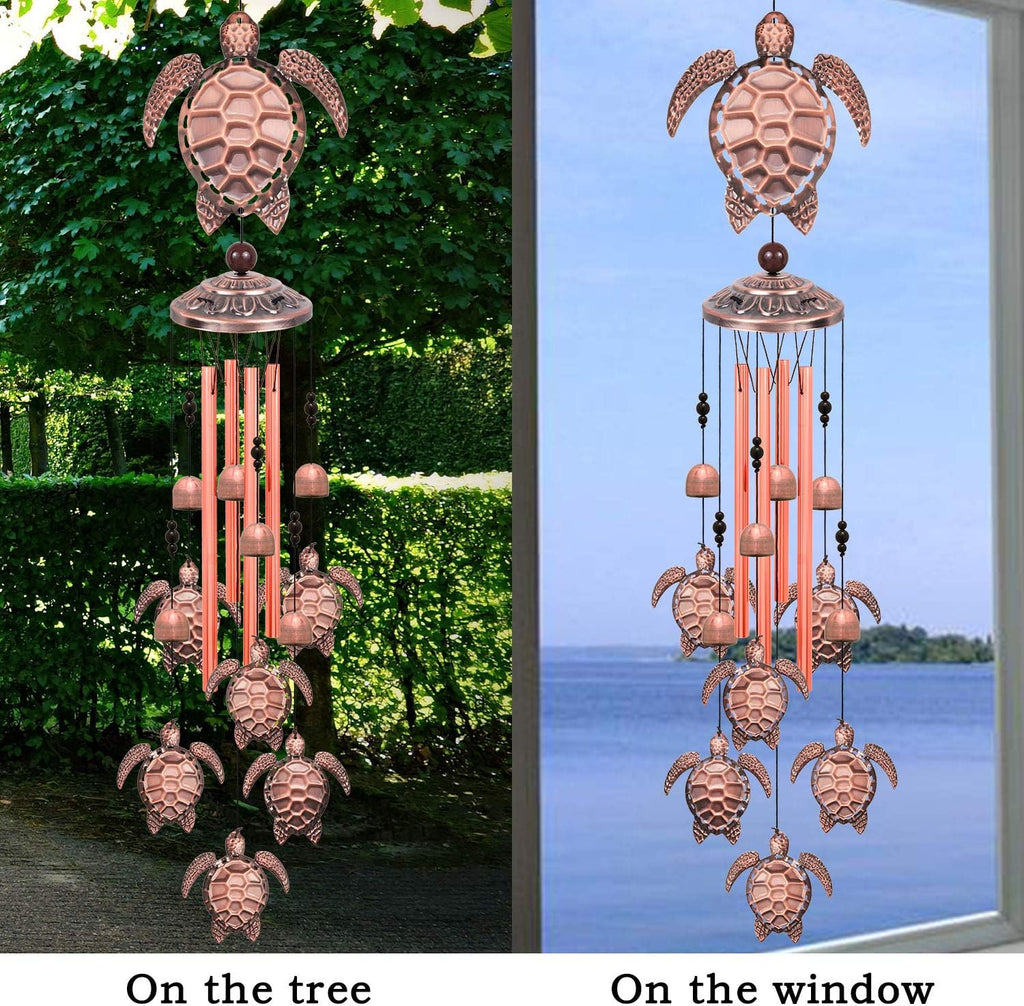 Solawindchime Outdoor Sea Turtle Wind Chimes, Turtle Memorial Wind Chimes, Gift Wind Chime, Sea Turtle Wind Bell, Gifts for Women, for Home, Garden, Indoor, Outdoor Decoration, Garden Wind Chime