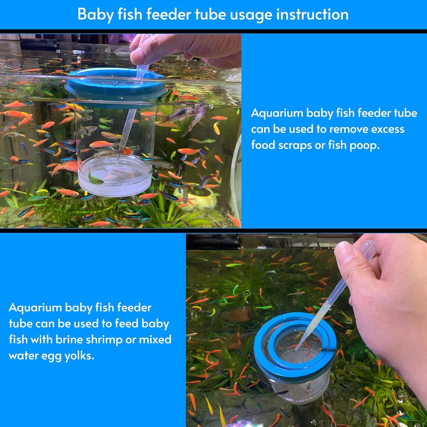 Fish Breeder Box for Fishes Tank Isolation Aquarium Separator Hatchery Incubator for Guppy Baby Betta Saltwater Clownfish Coral Aggressive or Injured Fish (Large Two-Piece Set)