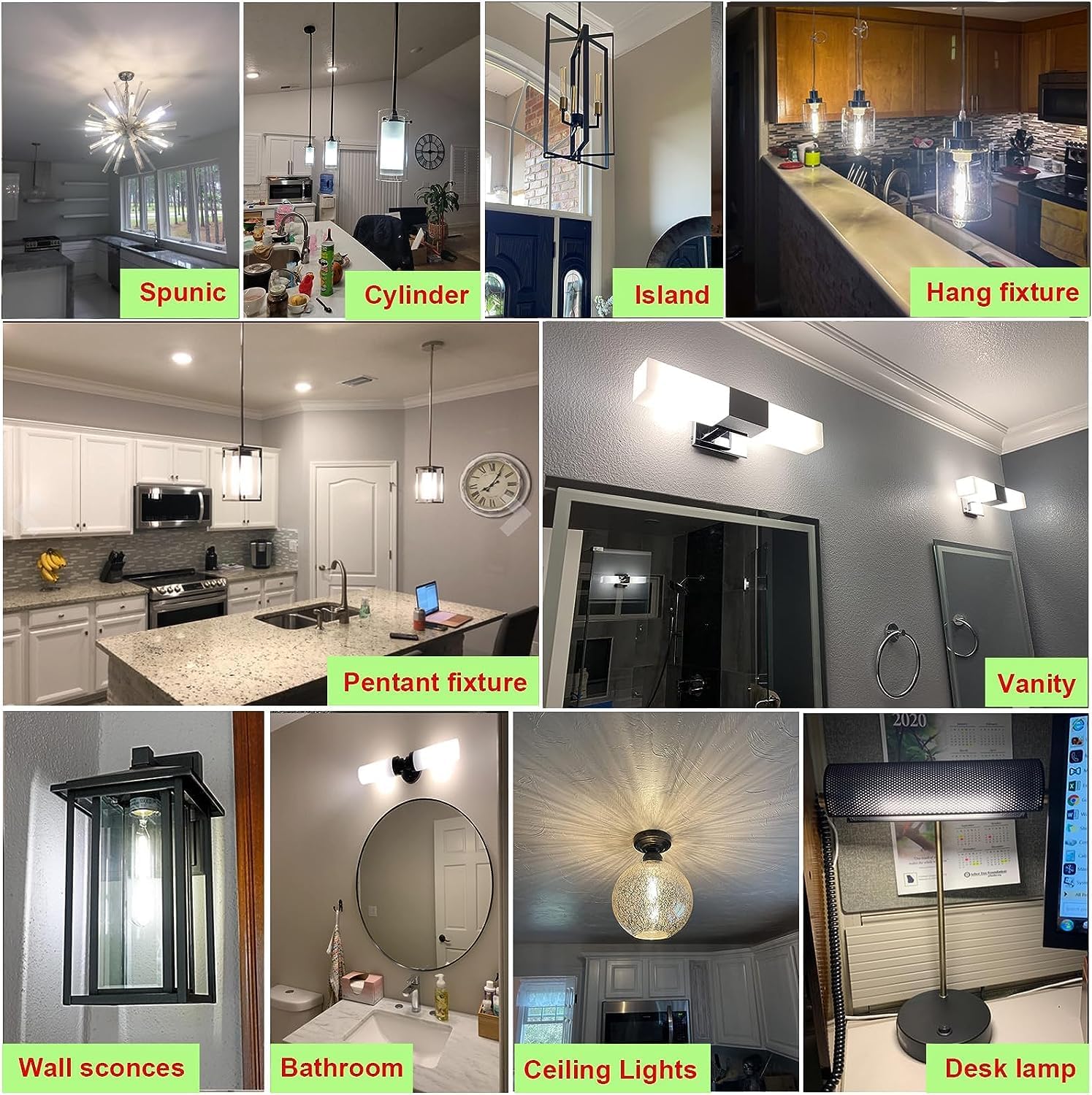 7.3 Inch E26 Led Bulb 6W Dimmable, 5000K Daylight Edison Bulbs 800LM, Equal 80 Watt Tubular T10 T9 Long Clear Glass Light Bulb for Rustic Pendant Industrial Pipe Wall Sconces - 4Pack