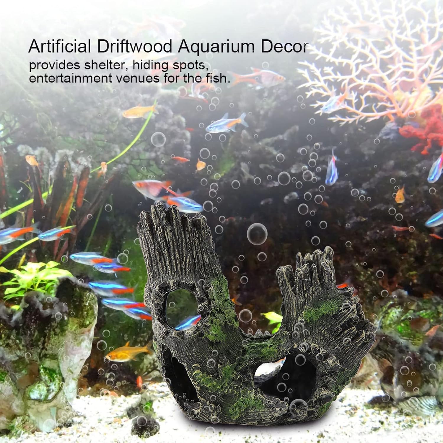 Aquarium Driftwood, Fake Driftwood Aquarium Decorations Aquarium Decor Wood Reptile Driftwood Artificial Driftwood for Aquarium (02)