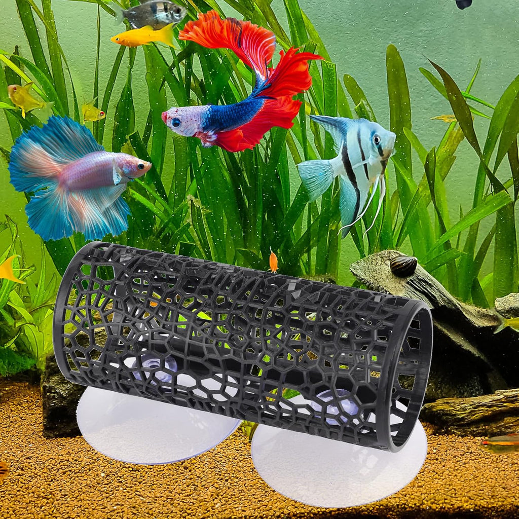 3 Pcs Betta Fish Hammock, Betta Fish Tunnel with Suction Cups and Plastic Plants Leaf for Aquarium Tank