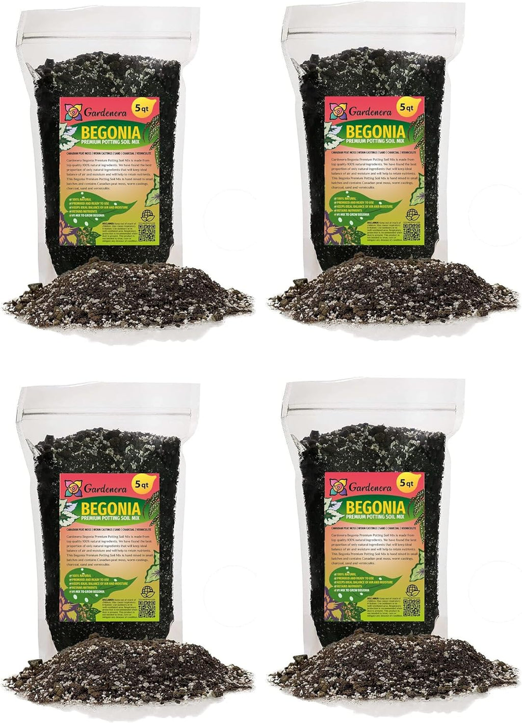 Gardenera Begonia Potting Mix - Unlock Robust Growth and Enchanting Blossoms with Our High-Performance Formula - 20 Quart