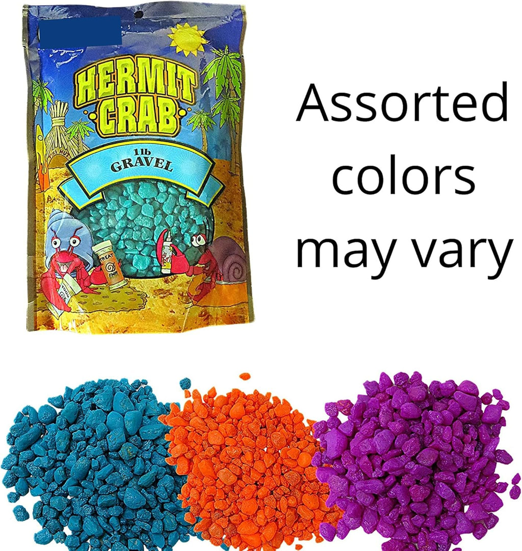 Needzo Hermit Crab Gravel Substrate with Scooper, Neon Rocks for Terrarium and Aquarium Habitats, Colors May Vary
