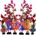 Aquarium Decorations Plants, 10pcs Aquarium Decor Colorful Plants, Fish Tank Accessories, Fish Tank Plant Plastic Decoration for Aquariums
