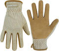 HANDLANDY Gardening Gloves for Women, Breathable Ladies Leather Garden Yard Gloves Best Gift for Gardeners