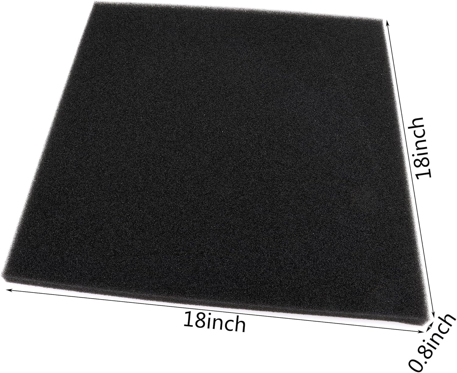 Aquarium Filter Bio Sponge Pad, Foam Sponges Filter Media, Cut fit it Filter Accessories for Fish Tanks and Ponds (18"x18"x0.8" (50PPI) 2 Pack)