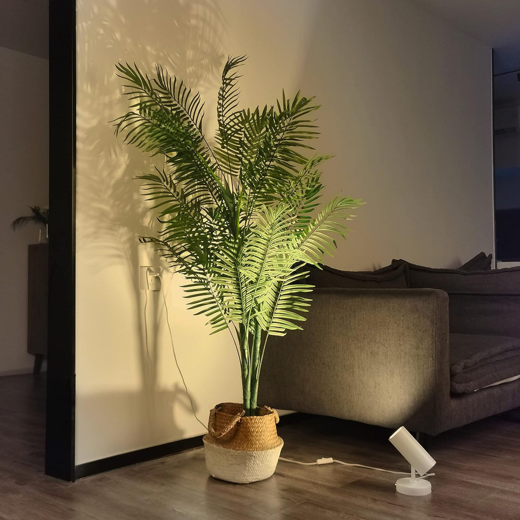 Aisilan LED Plug in Spotlight Adjustable Angle CRI 97 On/Off Switch Desk or Wall Mount Uplight Spot for Plants Loft Gallery Bedroom Floor Background Warm White 12W COB Chip