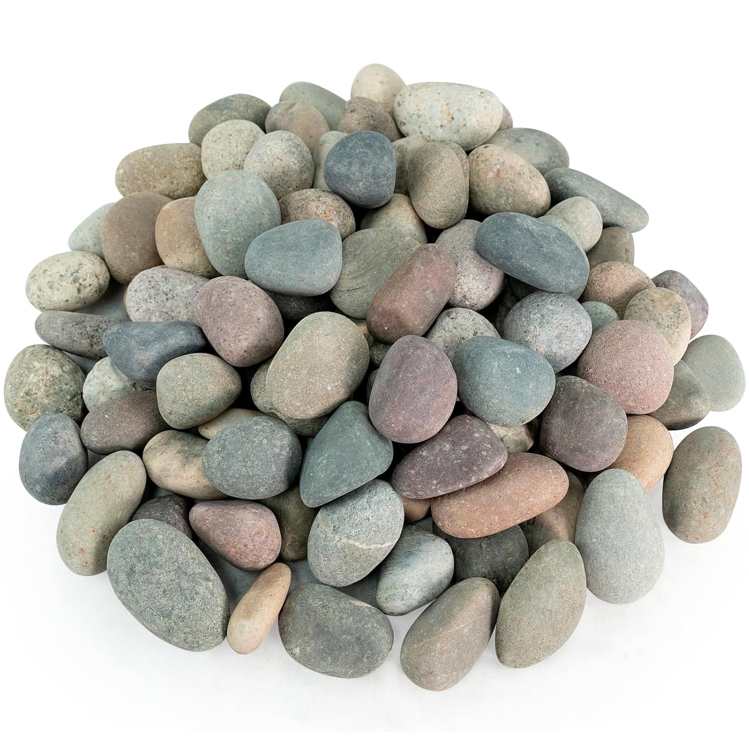 River Rocks, 40lbs Colorful Pebbles for Indoor Plants, 1-2 Inch Aquarium Rocks, Natural Stones for Landscaping Garden Paving Plant Rocks Crafting Walkways