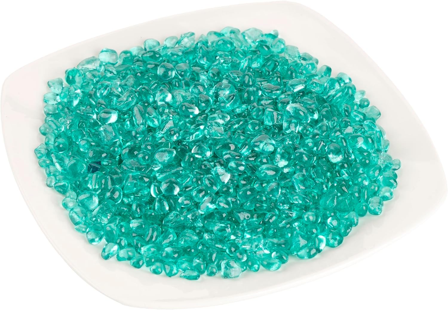 Glass Stones, 1Lb/460g Irregular Sea Glass Dercorative Rocks Non-Toxic Artificial Crystal Pebbles for Aquarium Decoration/Vase Filler/Table Scatter/Handcraft/Jewelry Making/Gems Display, Light Green