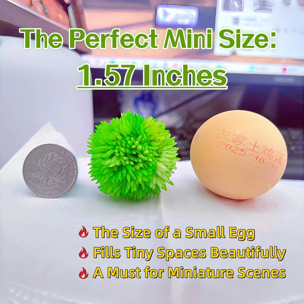 12 Green Decorative Moss Balls for Bowl & Vase Fillers - 1.57 Inch Artificial Moss Spheres Set, Perfect for Mini Terrarium, Fairy Garden, Table Centerpiece, Wedding & Home Decor