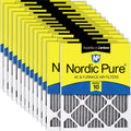 Nordic Pure 20x25x1 (Actual Size: 19 1/2 x 24 1/2 x 3/4) Furnace Air Filters MERV 10 Pleated Plus Carbon 24 Pack