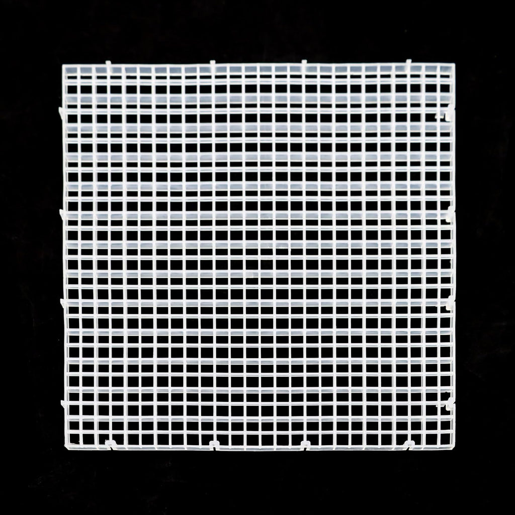 ALEGI Aquarium Fish Tank Divider Plastic Egg Crate Aquarium Filter Bottom Tray Plastic Grid (L 6pcs)