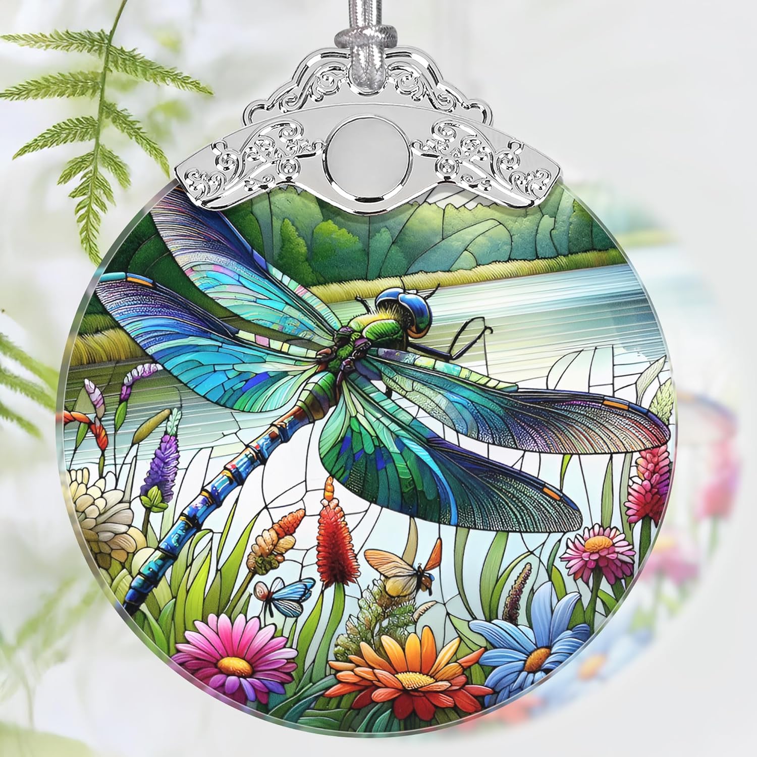 Christmas Ornament, 2025 Ornaments for Christmas Tree, Stained Glass Hanging Ornament, Holiday Ornaments, Unique Gift Idea - Dragonfly