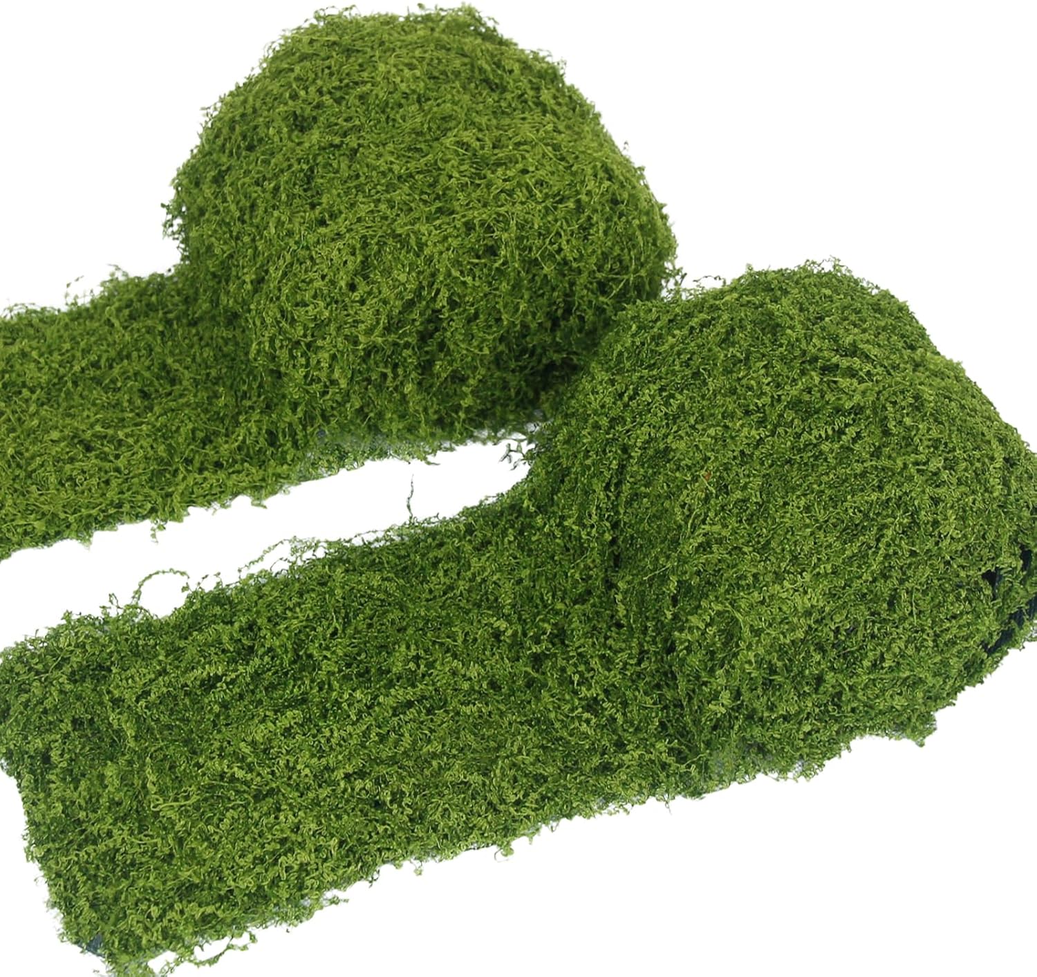 2 Pcs Fake Moss Table Runner Rolls for Decoration 4" x 47" Artificial Moss for Plants Indoor Green Faux Grass for Planters Crafts DIY Table Centerpieces Fairy Garden Floral Wedding 10 x 120cm