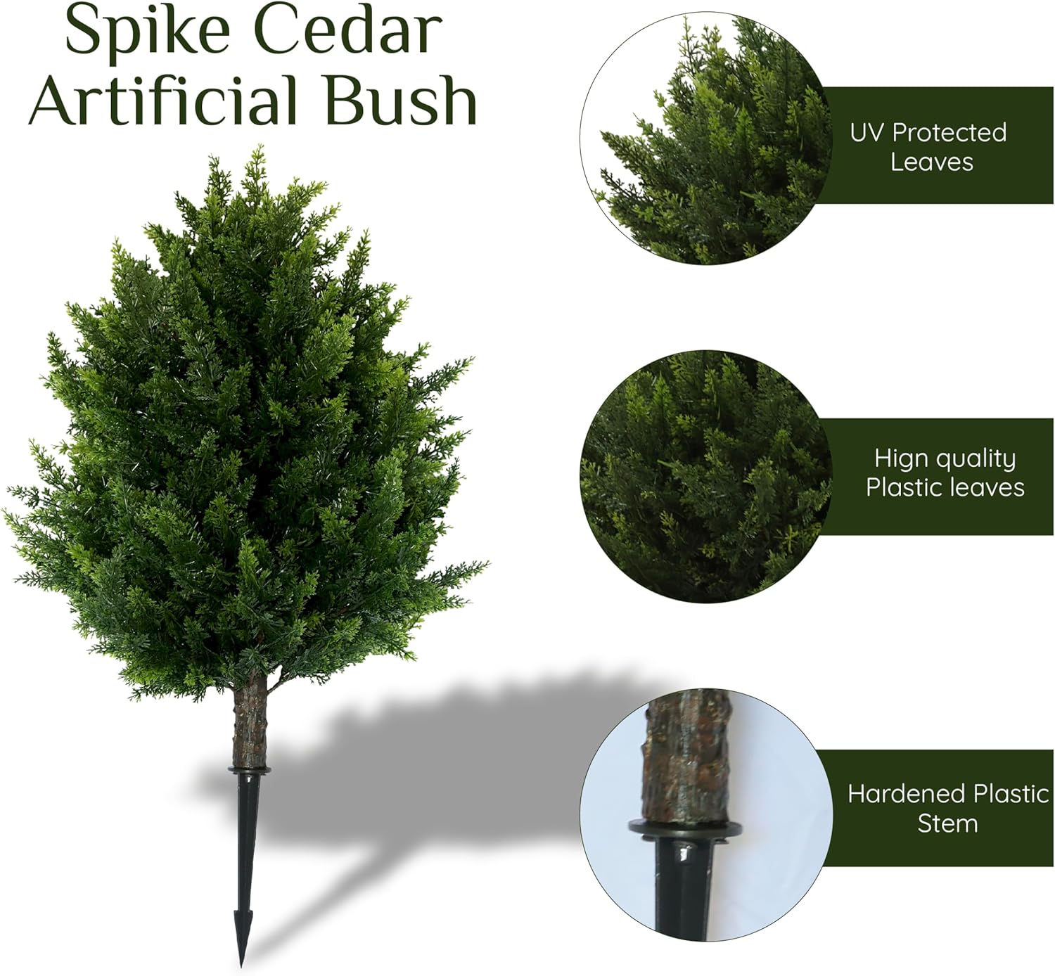 4 PCS-16.5inch Height Artificial Cypress Boxwood Topiary – Breathe Life & Lushness into Any Space – Lifelike – UV-Resistant Great for Indoors & Outdoor - Easy to Install