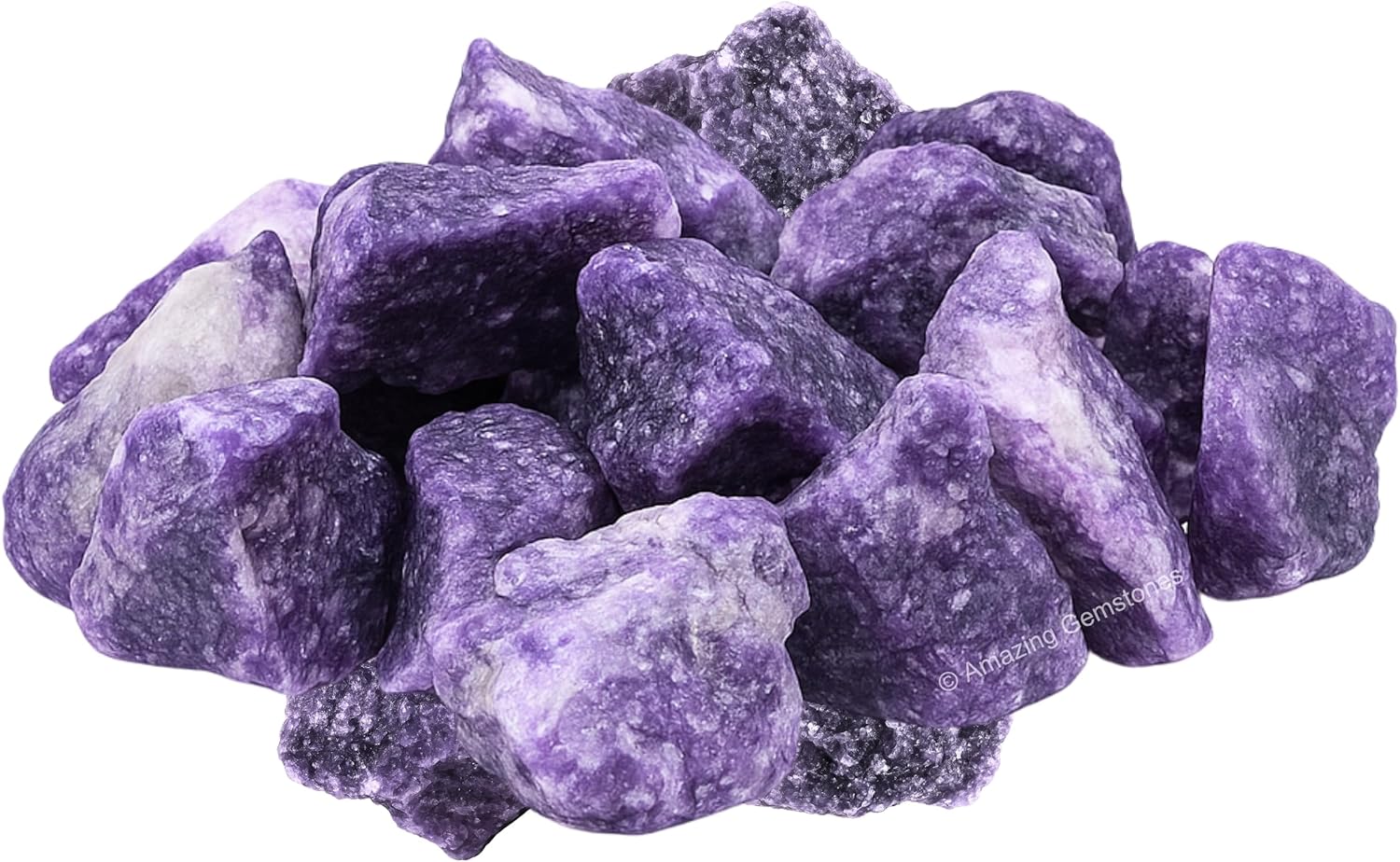 Amazing Gemstone 2 Pieces Lepidolite Raw Crystals and Healing Stones, Natural Rocks for Tumbling and DIY Raw Stones and Crystals