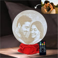 Personalized Couple Moon Lamp with Custom Photo & Text - 3D Printed Love Night Light - Custom Moon Lamp - Unique Gifts for Boyfriend, Girlfriend, Sisters, Bestfriend, Valentines Day, Birthday