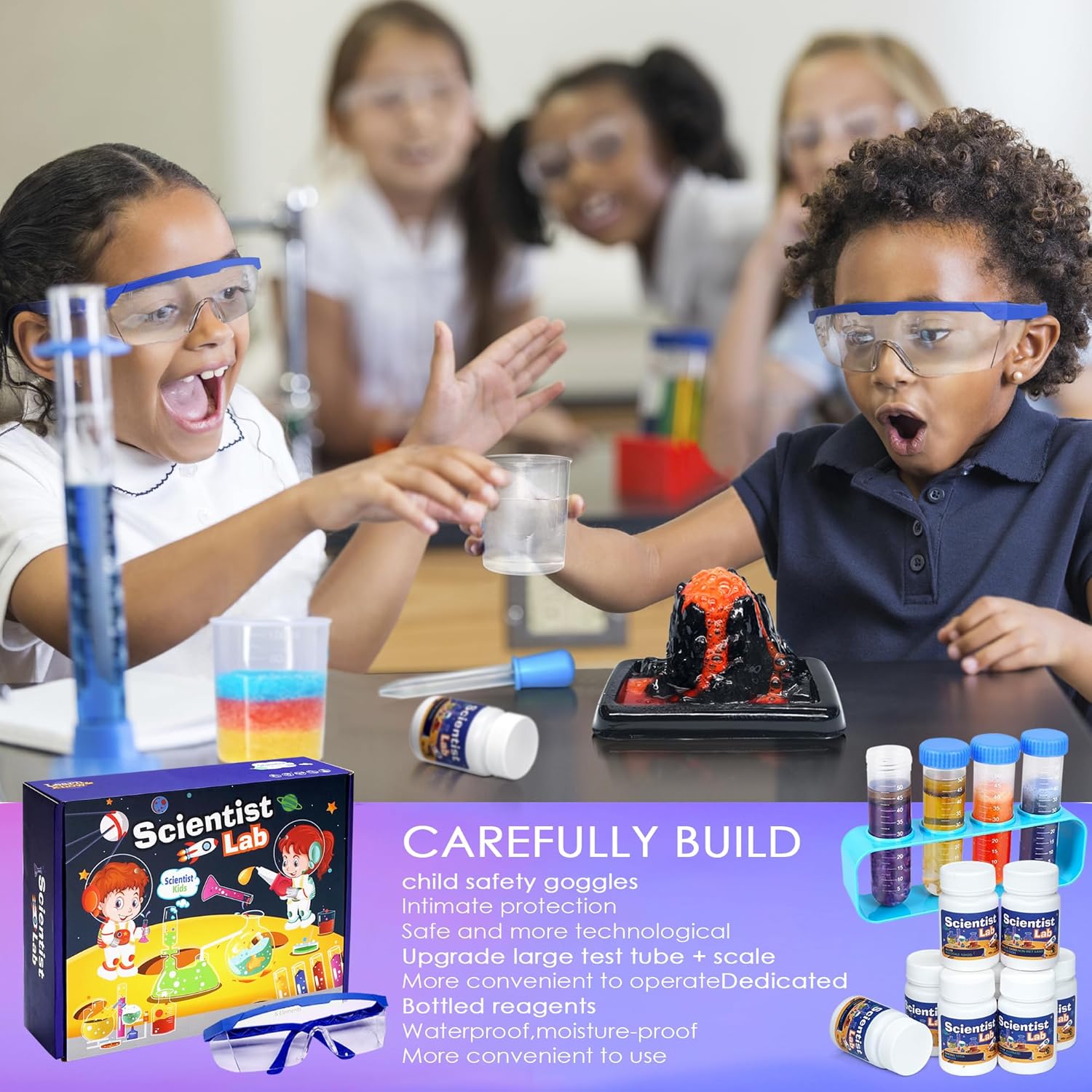 Kids Science Kit STEM Toys - Science Kits for Kids Age 6-8-12, 70 Science Lab Experiments Educational Games, 60+ PCS Science Toys, Christmas, Birthday Gift for 6-12 Year Old Boys Girls
