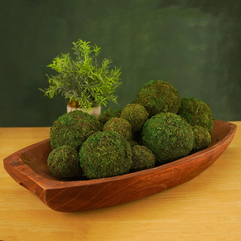 BYHER Decorative Moss Balls Set - Fake Moss Balls for Bowl Fillers, Centerpiece Decor, Home Decor, Vase Filler, Wedding Decor, Table Arrangement, Coffee Accents, DIY Crafts (Small - 2"-Set of 12)