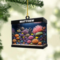 Personalized Aquarium Fish Tank Christmas Ornament 2025, Custom Name Clownfish Holiday Tree Decoration, Unique Keepsake Gift for Fish Lovers, Pet Owners, Kids, Aquarists (ON3)