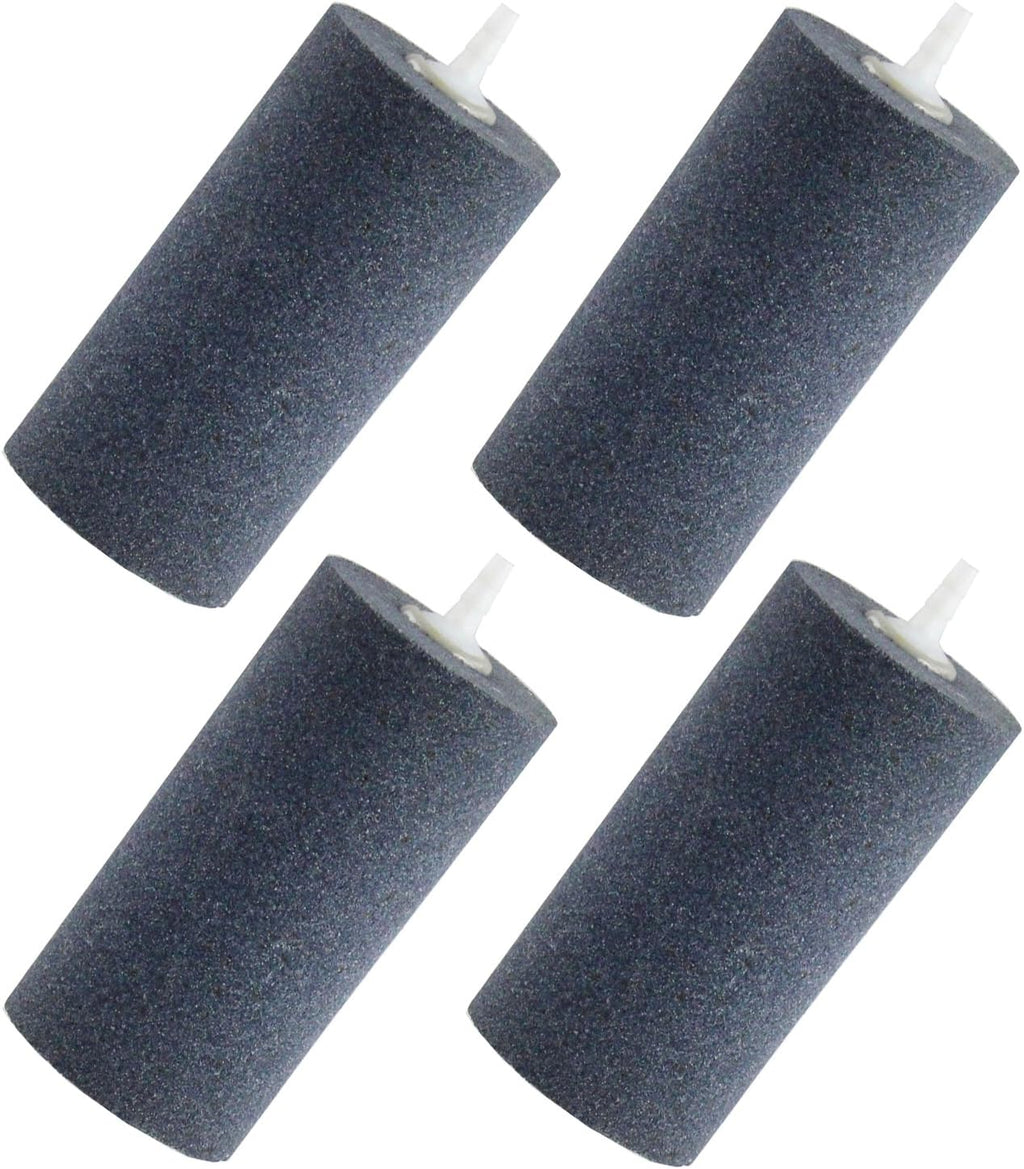 AQUANEAT Aquarium 4"x2" Cylinder Air Stone Fish Tank Aerator Diffuser Hydroponics (4 pcs)