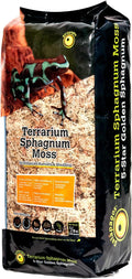 Galápagos (05203) 5-Star Golden Sphagnum Moss | Long-Fiber Snake Bedding, Reptile Substrate & Terrarium Moss for Frogs, Toads, Carnivorous Plants, Leopard Geckos, Snakes, and Amphibians, 1/3 Pound