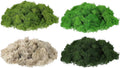 uxcell Preserved Reindeer Moss, 14oz Fake Moss for Crafts Artificial Dried Moss for Decoration Terrariums Potted Plants, Light Green/Dark Green/Green/White