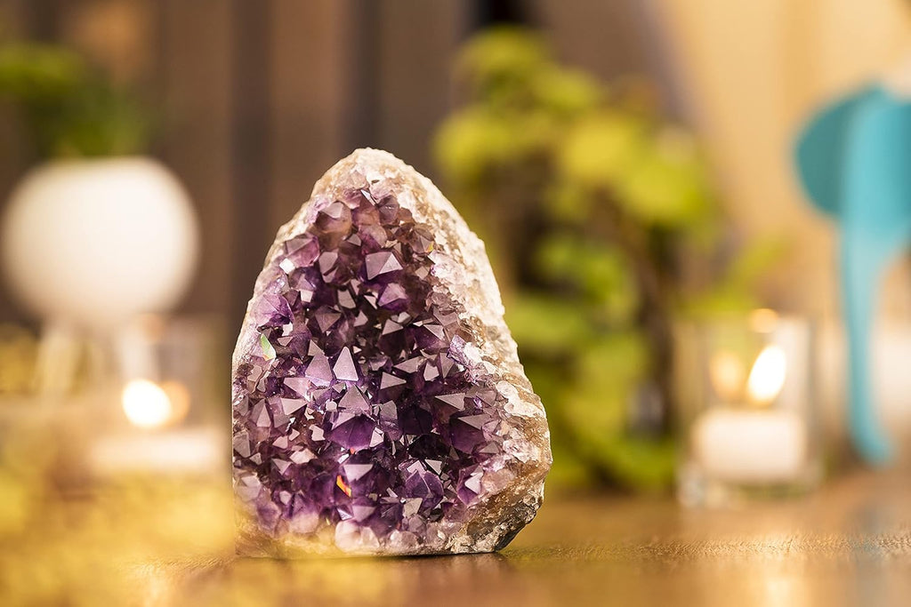 Natural Amethyst (Less than 0.5 lb) Crystal Clusters Stone from Uruguay Raw Geode Quartz - Deep Purple Color