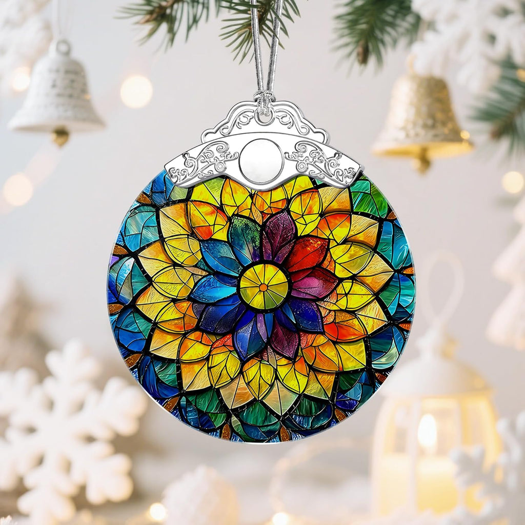 Rainbow Mandala Christmas Ornaments: Christmas Tree Ornaments, Holiday Decor, Stocking Stuffers, Gift Ideas, Xmas Gifts & Spiritual Gifts for Her